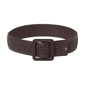 Max Mara Raffia-look Riem - Dames - Riemen - Bruin - ONE Size - Katoen - Accessoires