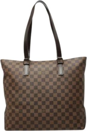 Louis Vuitton Pre-owned Damier Canvas Tote Bag - Dames - Vintage Shopper - Bruin - ONE Size - Vintage