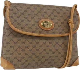 Gucci Pre-owned Cross Body Bags, female, Beige, Size: ONE SIZE Pre-owned Plastic Cross Body Bag