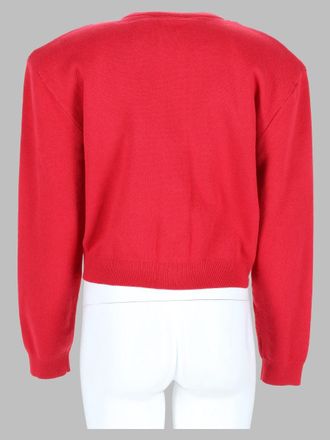 Rotate Heavy-Knit Organic Cotton Cardigan - Red