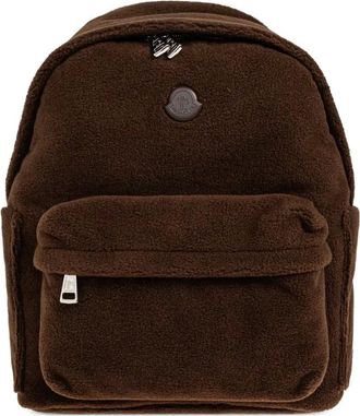 Moncler Zaino in pile - Marrone