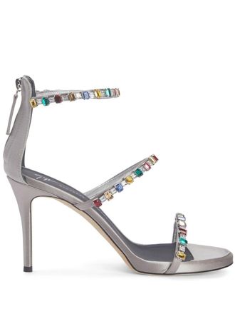 Giuseppe Zanotti Harmony Diamond 100mm sandals - Grey