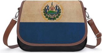 Generic Vintage El Salvadors Flag Small Womens Crossbody Bags Shoulder Handbag with Adjustable Strap for Travel