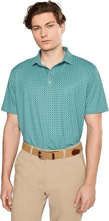 Black Clover Lucky Star Polo Mens Clothing Crystal Teal : 2XL, Polyester/Spandex