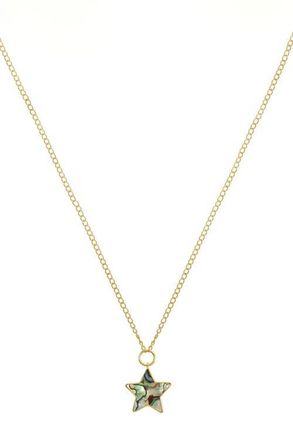 Freya Rose Necklace with Paua Star in Green at Nordstrom, Size 18