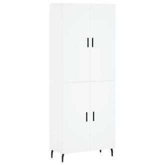vidaXL Vidaxl - Aparador Alto Madera Contrachapada Blanco 69,5x34x180 Cm