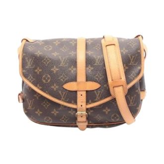 Louis Vuitton Pre-owned Cross Body Bags, female, Brown, Size: ONE SIZE Pre-owned Saumur 30 Monogram Shoulder Bag