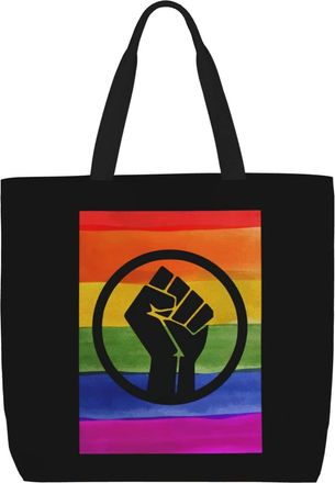 Generic Women Handbag Black Lives Matter Rainbow Lgbt Ladies Shopping Shoulder Bag Lightweight Waterproof Crossbody Bags, For Christmas, Birthday, Graduation,
