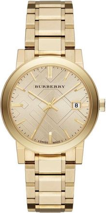 Burberry BU9033 The City Unisex Watch in Yellow Gold Stainless Steel - One Size