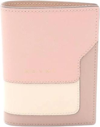 Marni Pre-owned Leren Bifold Portemonnee - Dames - Vintage Accessoires - Roze - ONE Size - Leer - Vintage