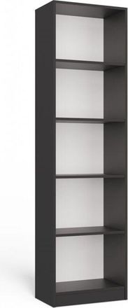 Topeshop Kaffi - Libreria per soggiorno o camera da letto - 5 ripiani - 50x30x182 cm - Scaffale per libri