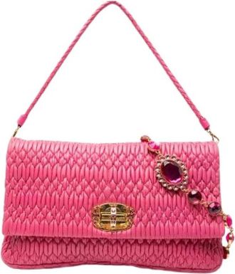 Miu Miu Pre-owned Satchel - Dames - Vintage Schoudertas - Roze - ONE Size - Leer - Vintage