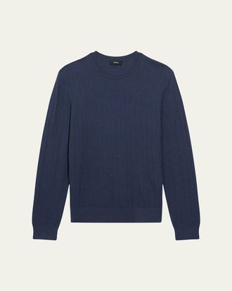 Theory Mens Merino Wool Crewneck Sweater