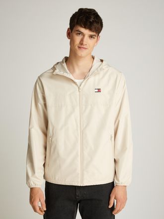 Tommy Jeans Windbreaker TOMMY JEANS TJM FLEECE LINED CHICAGO JACKET, Herren, Gr. XXL, beige (newsprint), Web, Obermaterial: 100% Polyester, unifarben, normal h&uuml;ft