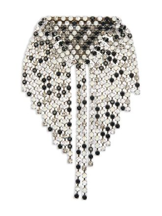 Isabel Marant Faye crystal-embellished brooch - women - Brass/glass - One Size - Silver