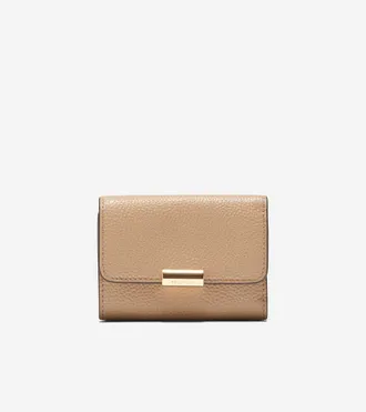 Cole Haan Womens Rachel Compact Wallet - Beige