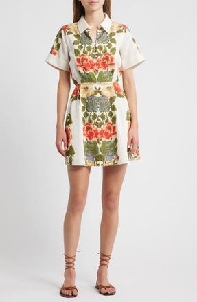 Cleobella Sadie Floral Cotton & Linen Shirtdress in Juliet Print at Nordstrom Rack, Size X-Small