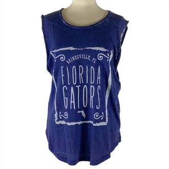 Pressbox Womens University Of Florida Ruffy Tank In Blue