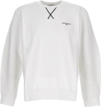 Givenchy Couture Seam Crewneck Sweatshirt - Heren - Sweatshirts - Wit - M - Katoen - Hoodies & sweatvesten