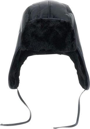 Arte Shearling Leren Aviator-muts - Heren - Accessoires - Blauw - Maat: ONE Size Leer