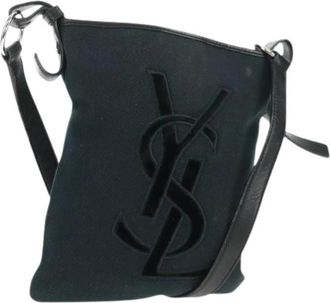 Saint Laurent Pre-owned Canvas Schoudertas - Dames - Vintage Schoudertas - Zwart - ONE Size - Vintage