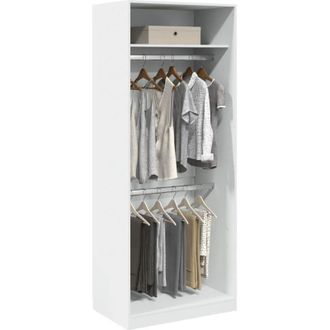 vidaXL Vidaxl - Armario De Madera De Ingenier&iacute;a Blanco 80x50x200 Cm