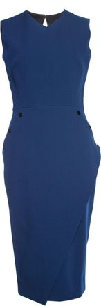 Victoria Beckham Blue crepe dress with buttons
