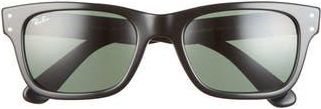 Ray-Ban 55mm Rectangular Sunglasses in Black/Green at Nordstrom Rack