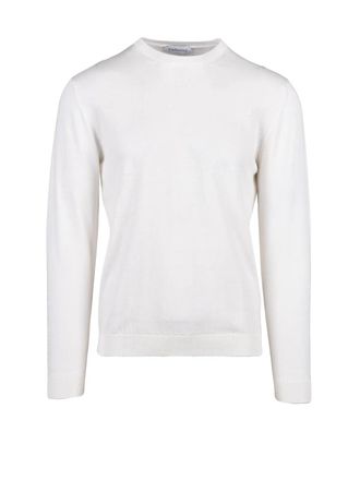 Bellwood White Crewneck Cotton Sweater