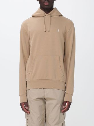 Polo Ralph Lauren Felpa con cappuccio in cotone con logo ricamato e tasca a marsupio
