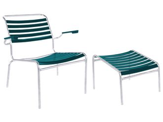 Schubiger M&ouml;bel L&auml;ttli-Lounger + Hocker S&auml;ntis mit Armlehnen