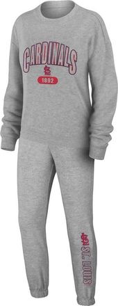 WEAR by Erin Andrews Womens WEAR by Erin Andrews Gray St. Louis Cardinals Knitted Lounge Set at Nordstrom, Size Medium