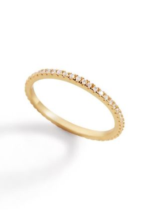 Mint & Lily Eternity Pave Ring in 18K Gold Over Sterling Silver at Nordstrom, Size 10