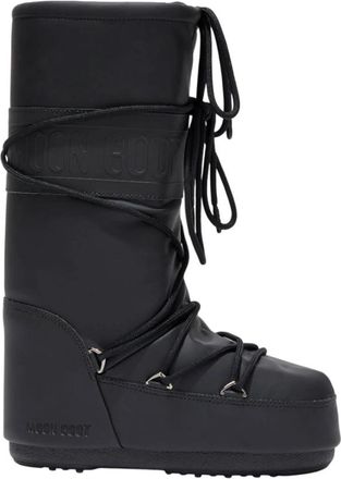 Moon Boot Icon Rubber Boots - Dames - Snowboots - Zwart - 35 EU - Leer - Fitness