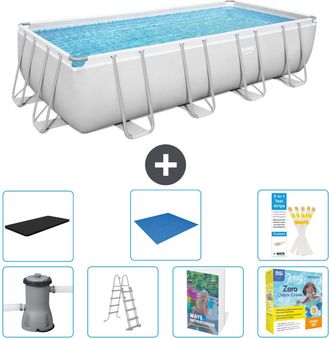 Bestway Piscina Bestway Power Steel Rectangular - 488x244x122 Cm - 8-piezas S546