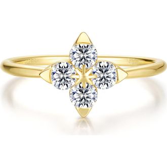 Lafonn Trillium Superbloom Simulated Diamond Flower Ring in Gold at Nordstrom, Size 8