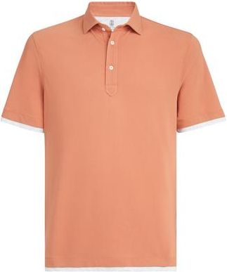 Brunello Cucinelli Piqu&eacute; polo shirt in Apricot at Nordstrom, Size Xxx-Large Eu