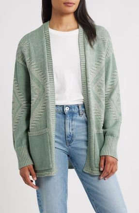 Pendleton Sierra Springs Open Front Cardigan in Sage at Nordstrom, Size Medium