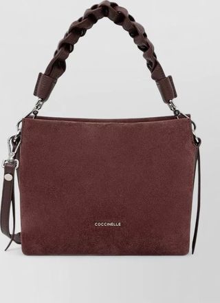 Coccinelle leather suede clutch bag