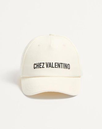 Valentino Garavani Chez Valentino Cotton Baseball Cap With Embroidery