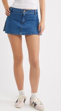 BP. Side Slit Denim Skort in Medium Wash at Nordstrom, Size 30