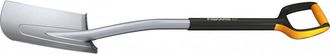 Fiskars Pala De Jard&iacute;n, Borde Redondo Para Suelos Blandos, Longitud: 108 Cm, Negro/naranja, 1003682