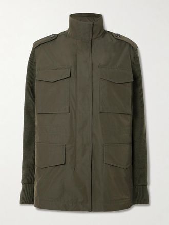 Purdey Giacca In Shell Con Inserti In Lana Chillingham - Verde