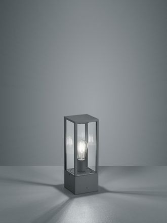 Trio Farol De Jard&iacute;n Cuadrado Antracita Garonne Alt. 40 Cm Lighting