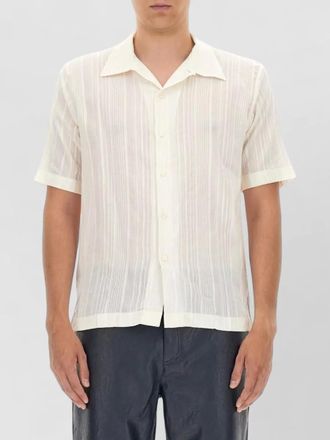 S&eacute;fr striped regular-fit shirt