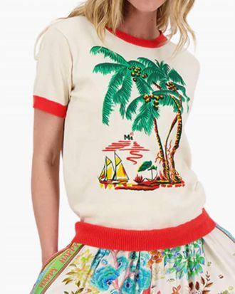 Me369 Nora Knit Top In Palm Trees