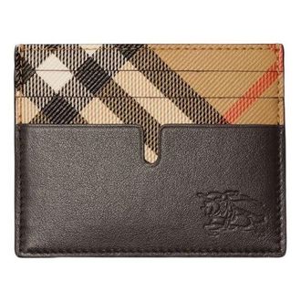 Burberry 26 Tall Pop Check Card Case Sand Beige 81189181