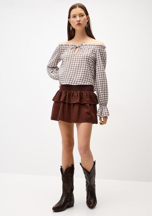 Only Womens Smocked waist miniskirt