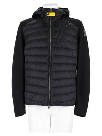 Parajumpers Black Quilted Hooded Zipper Pocket Nylon Bomber Jacket