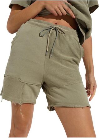 SER.O.YA Khaki Katoenen Shorts met Zakken - Dames - Bermuda - Groen - 2XS - Katoen - Korte Broeken